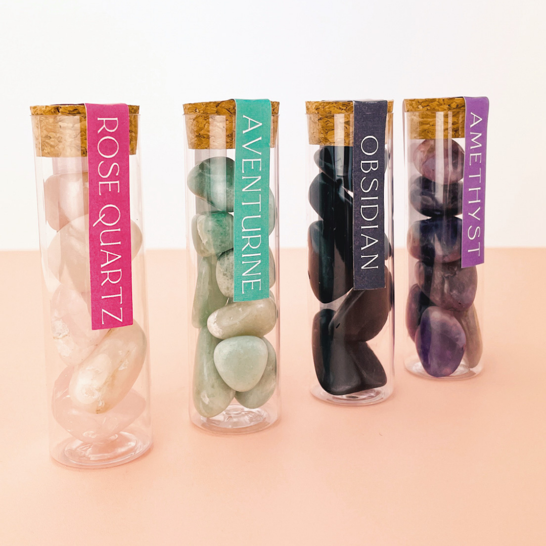 Rose Quartz Tumbled Gemtone Intention Vial