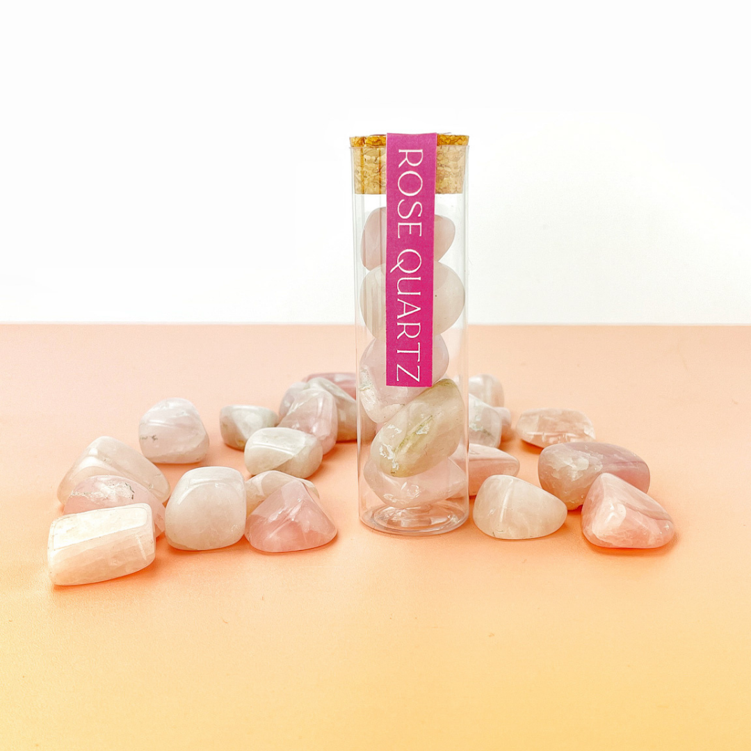 Rose Quartz Tumbled Gemtone Intention Vial
