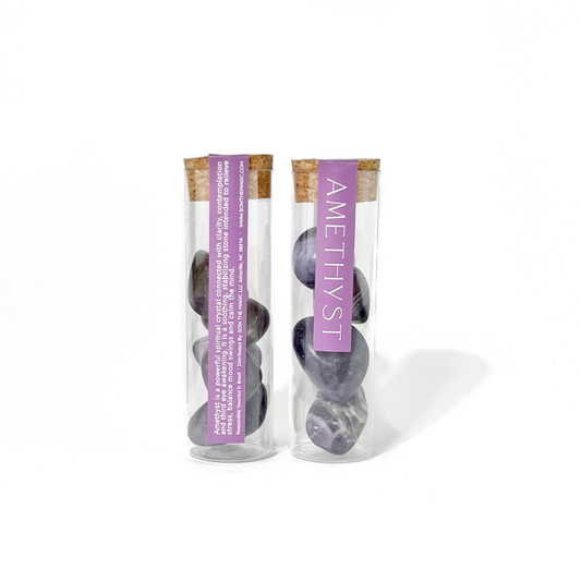 Amethyst Tumbled Gemstone Intention Vial