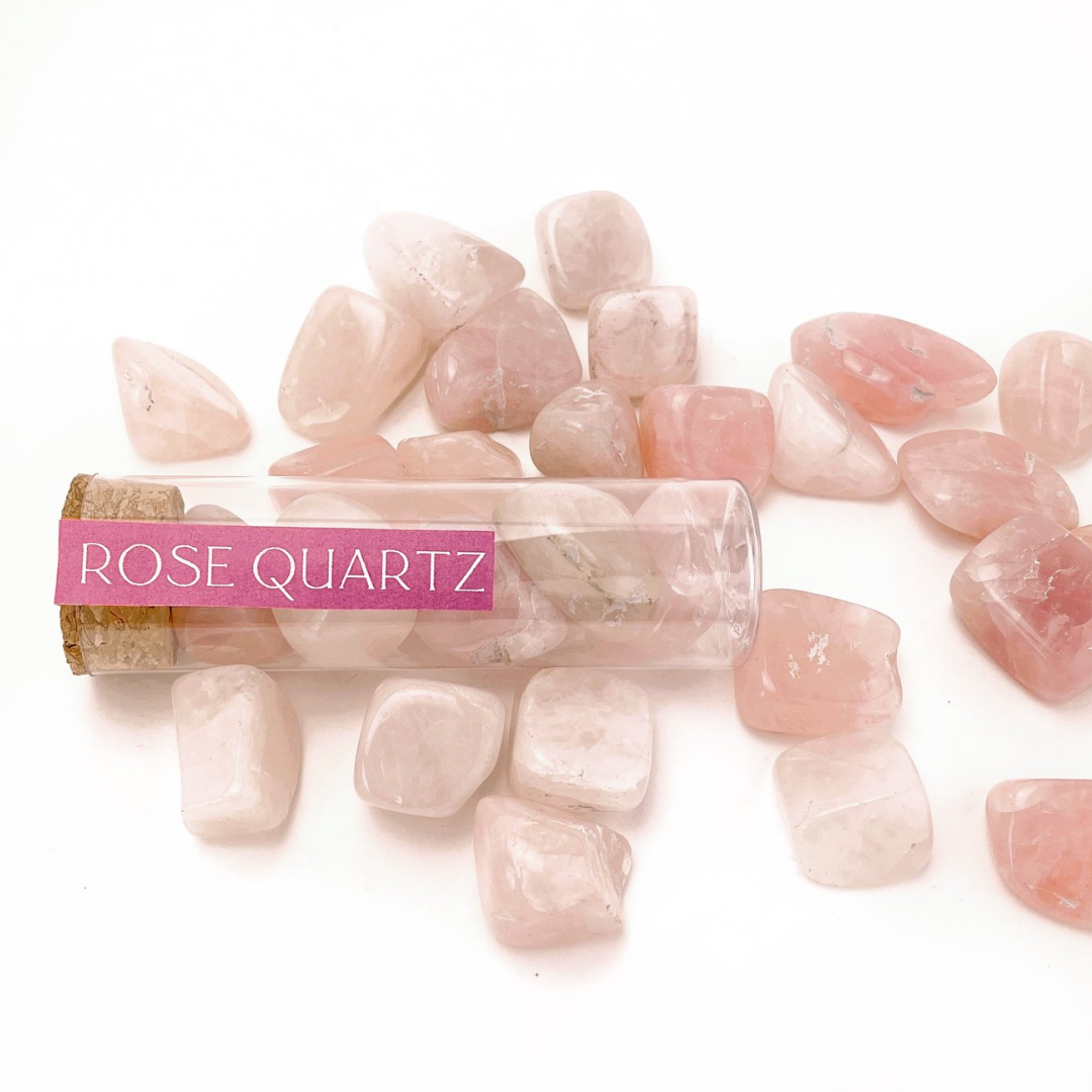 Rose Quartz Tumbled Gemtone Intention Vial