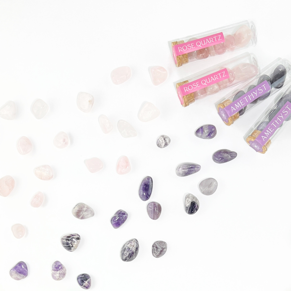 Rose Quartz Tumbled Gemtone Intention Vial